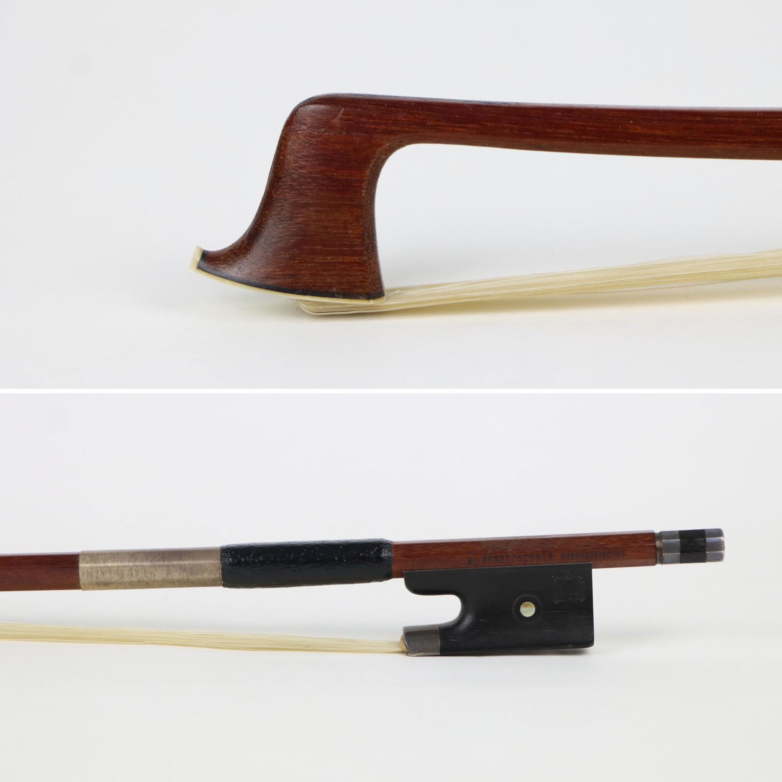 A Silver Violin Bow Stamped H. Pfretzschner Markneukirchen (1 of 15)