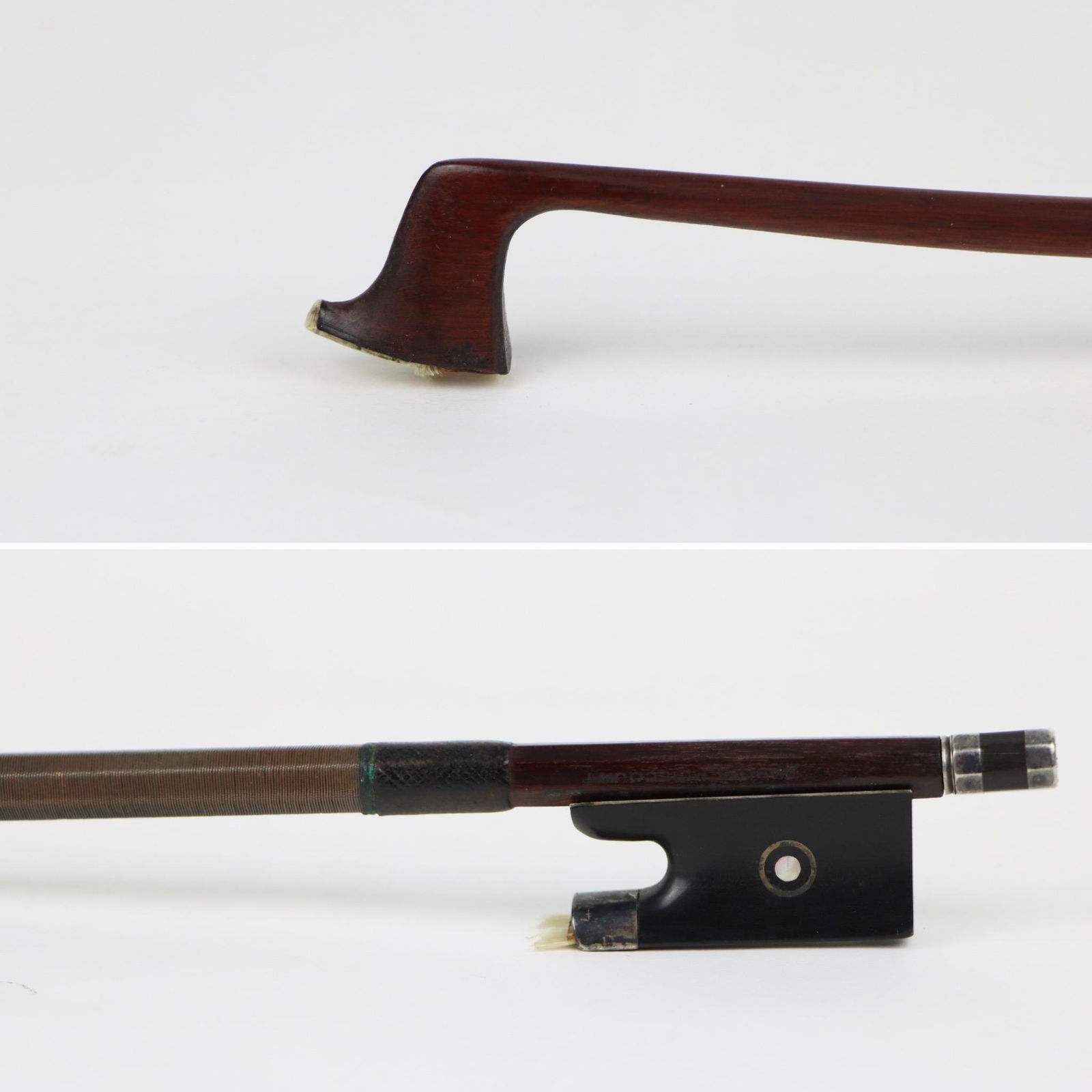 A Silver Violin Bow Stamped Dubois Mirecourt (1 of 17)