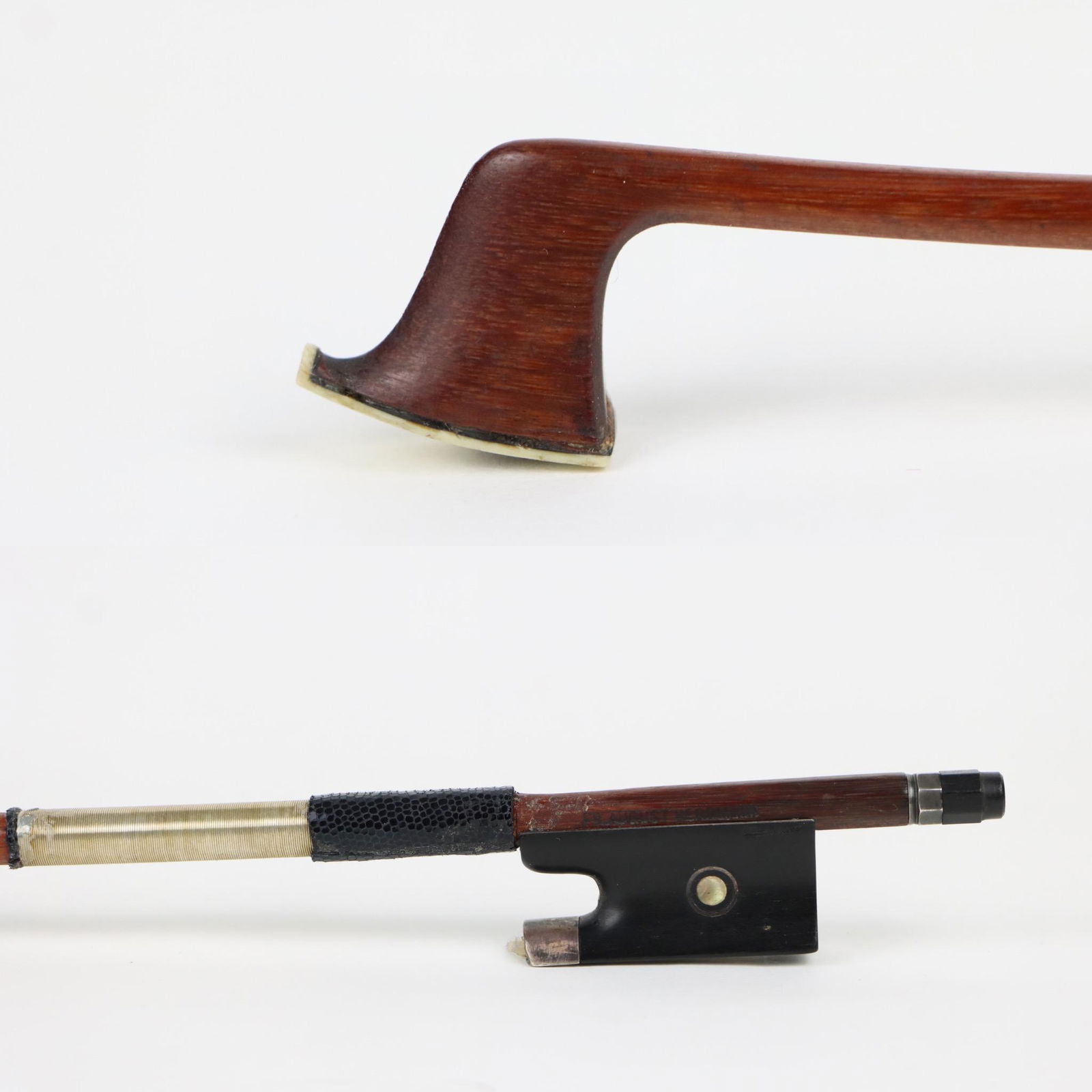 A Silver Violin Bow Stamped F.R. AUGUST HERMAN GERMANY (1 of 15)