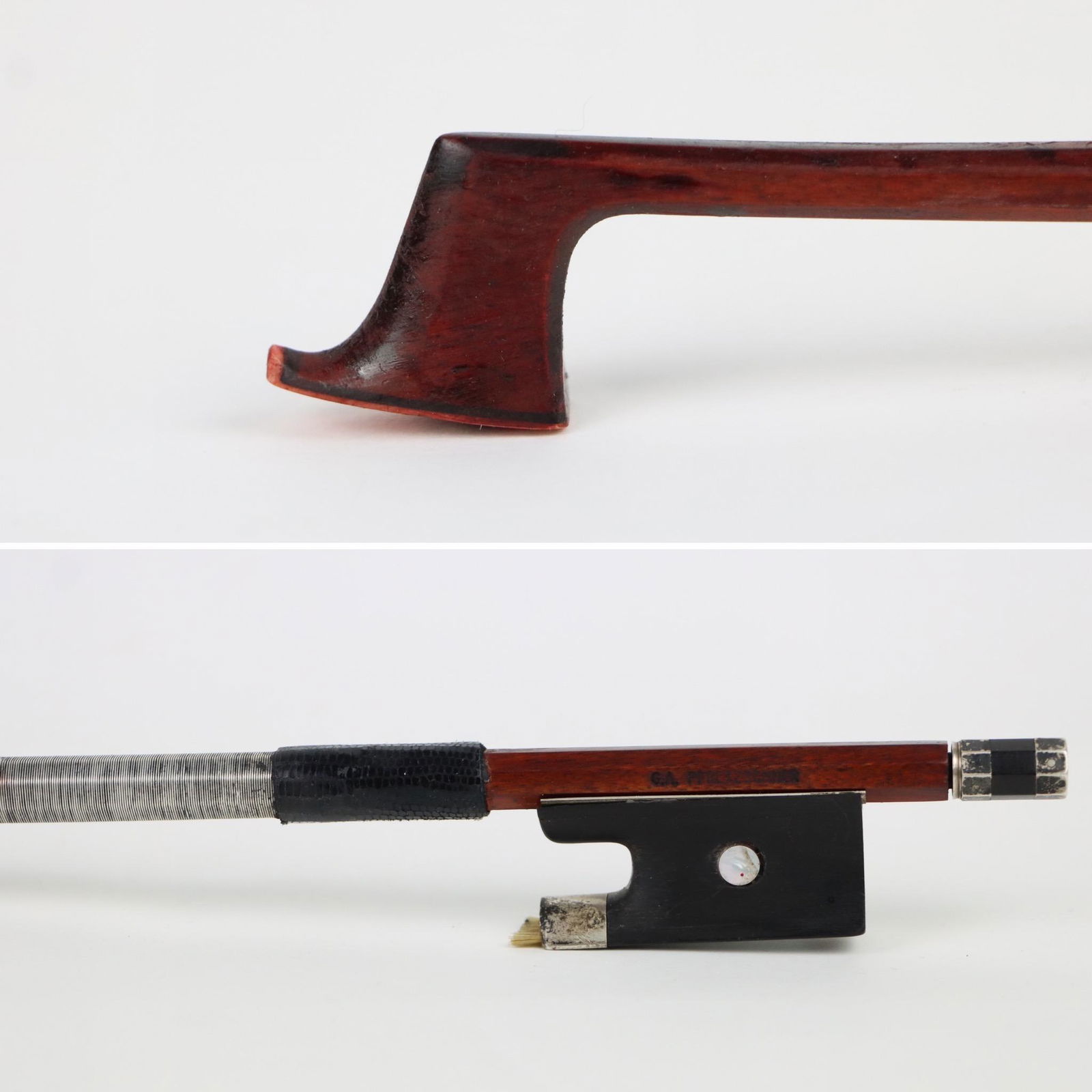 A Silver Violin Bow Stamped G.A. Pfetzschner (1 of 18)