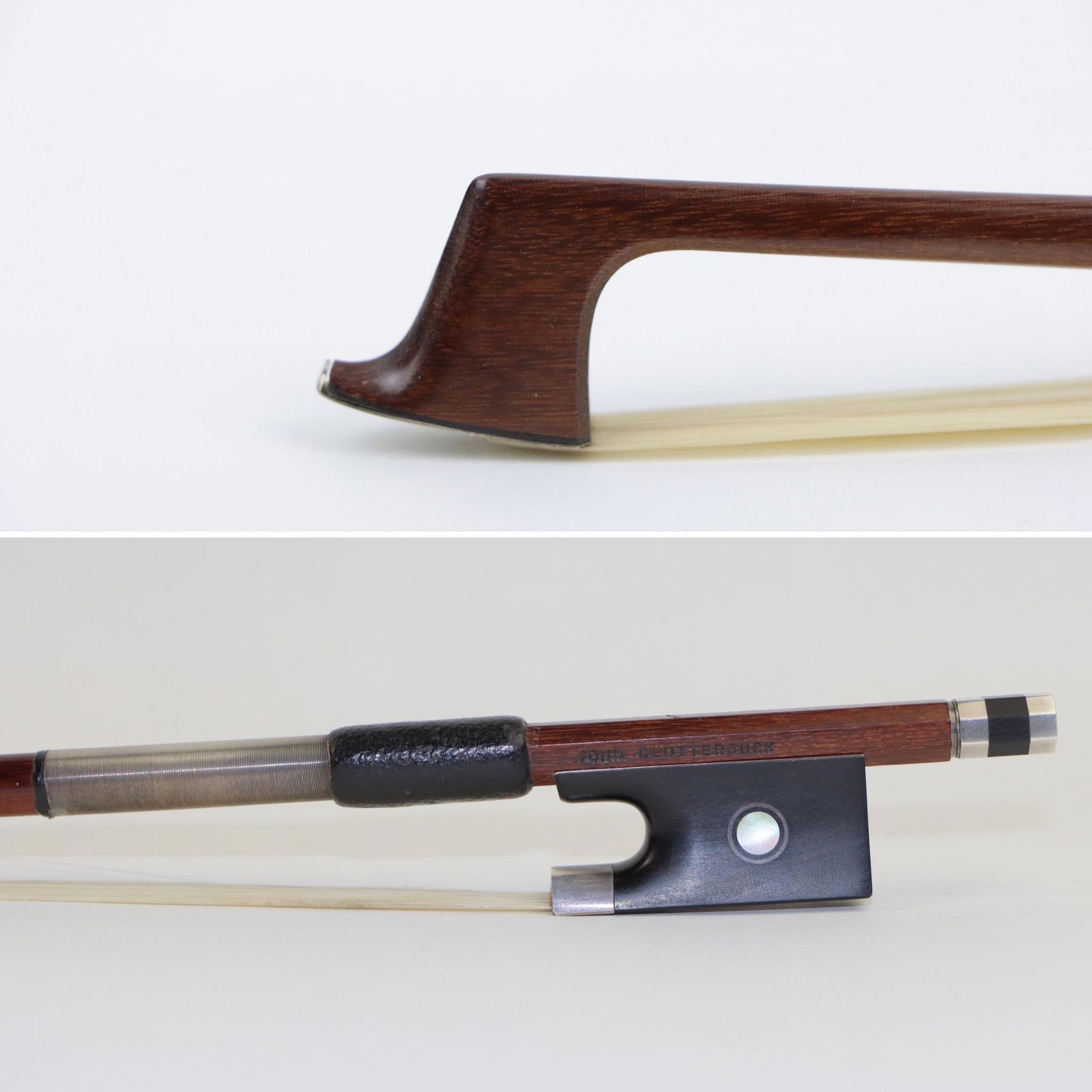 A Fine John Clutterbuck Silver Violin Bow (1 of 19)