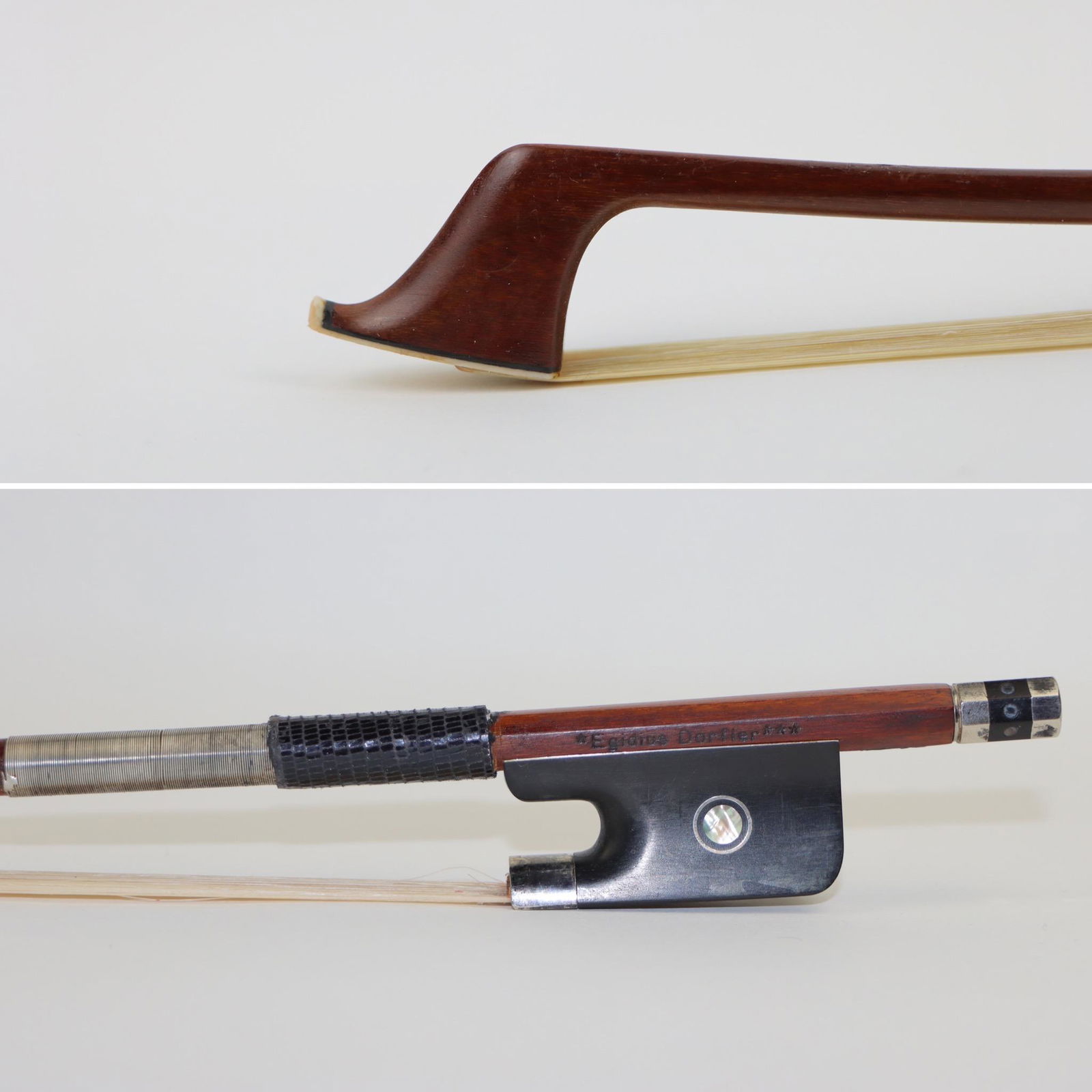 A Silver Cello Bow Stamped Egidius Dorfler Germany (1 of 16)