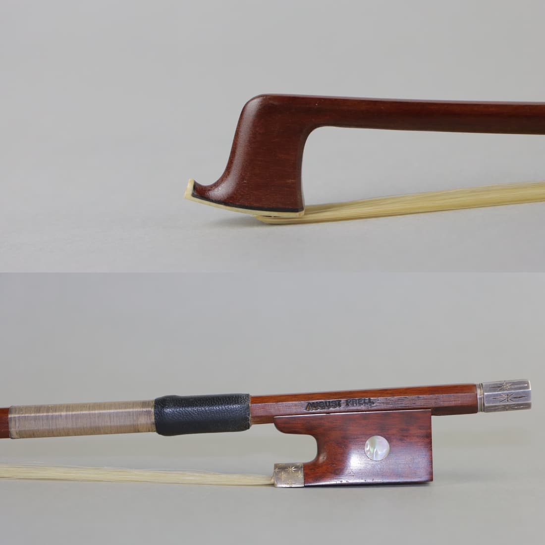 A Silver Snakewood Violin Bow Stamped AUGUST PRELL (1 of 20)