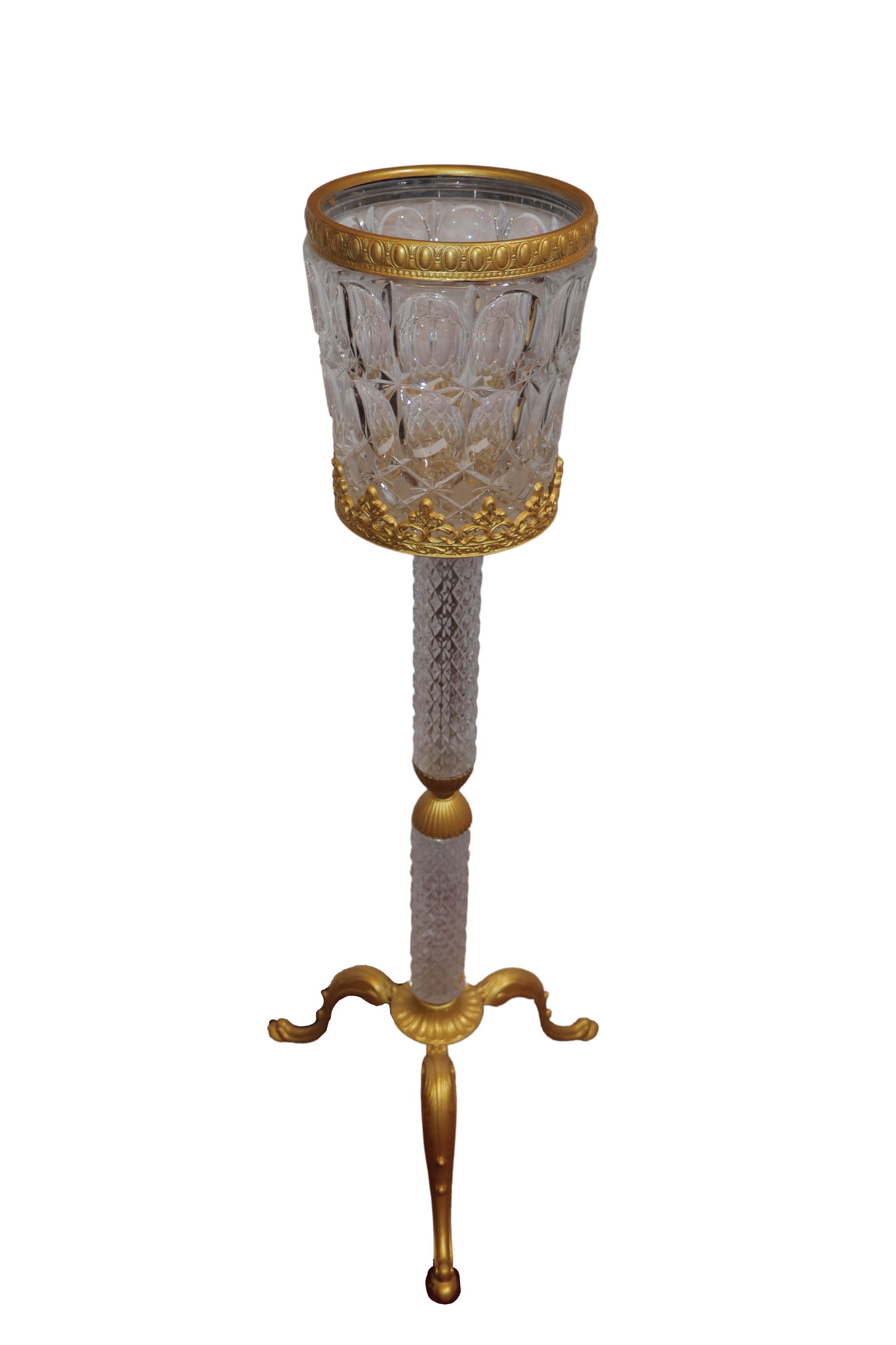 Vintage Gilt Mounted Crystal Ice Bucket Stand (1 of 10)