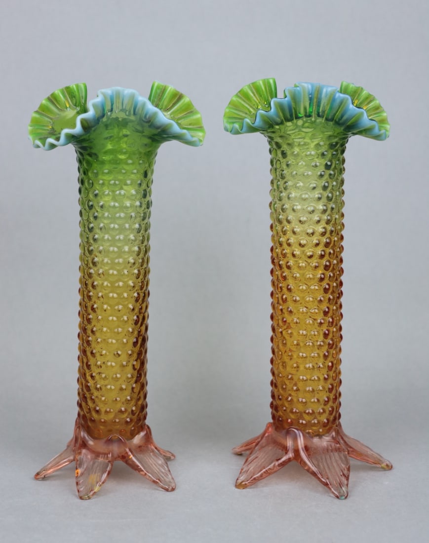 A Pair of Fenton Art Glass Vases (1 of 9)