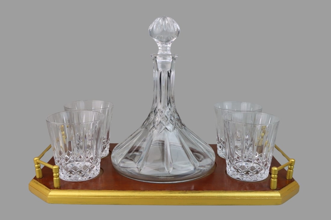 Vintage Wedgwood Crystal Whisky Decanter Tray Set (1 of 17)