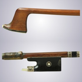 An Old Silver Tourte Stamped Violin Bow