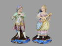 German Pair of Volkstedt Porcelain Figurines of Musicians