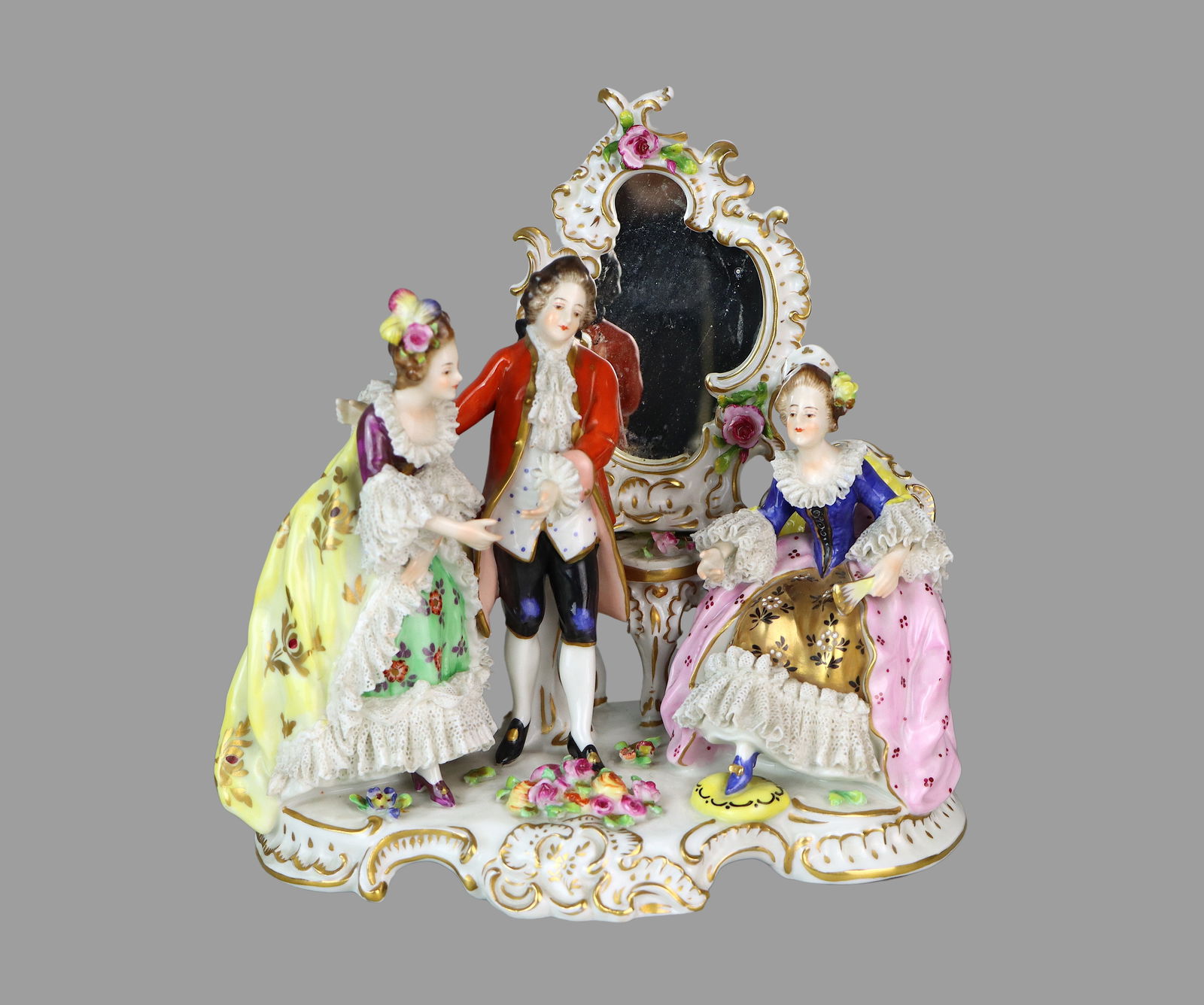 German Porcelain Lace Figurine Grouping (1 of 17)