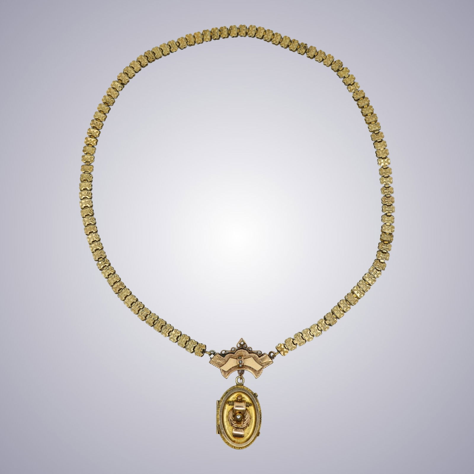 A Victorian Gold Filled Locket Necklace (1 of 6)