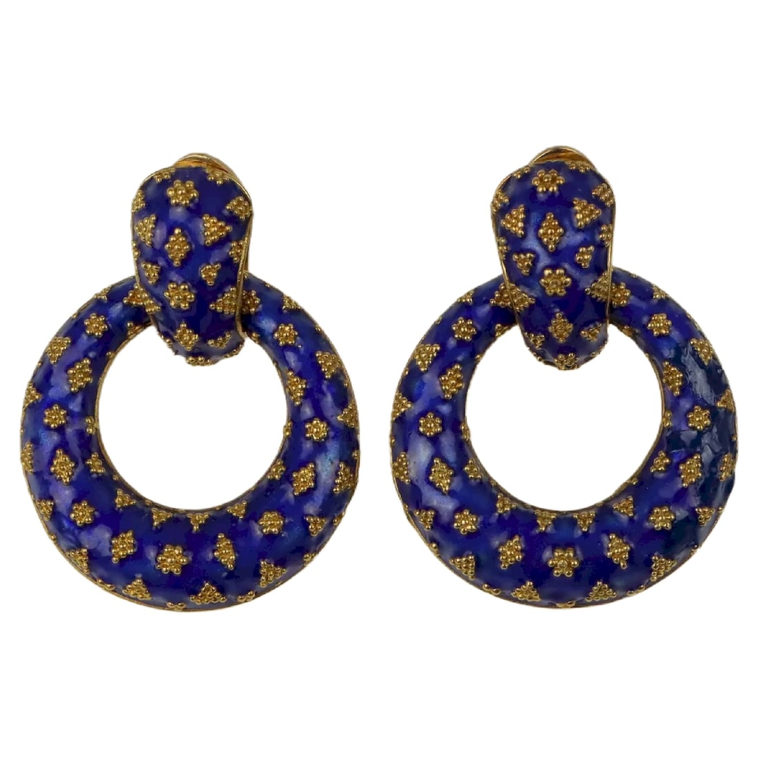 Vintage Ilias Lalaounis 18K Gold Enamel Earrings (1 of 17)