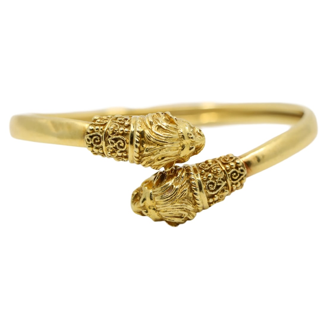 Attrib. Zolotas 18K Gold Lion Cuff Bracelet (1 of 12)