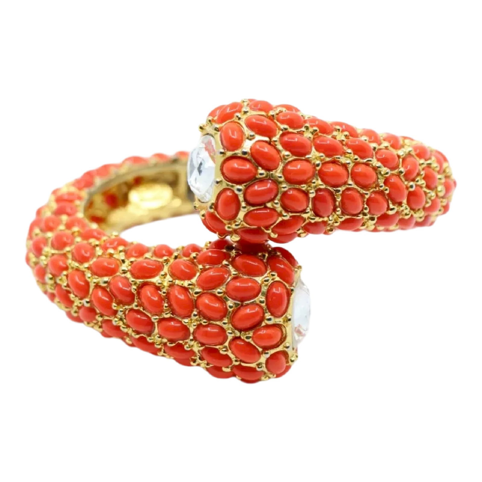 Vintage Kenneth Jay Lane Gold Tone Faux Coral Bracelet (1 of 13)