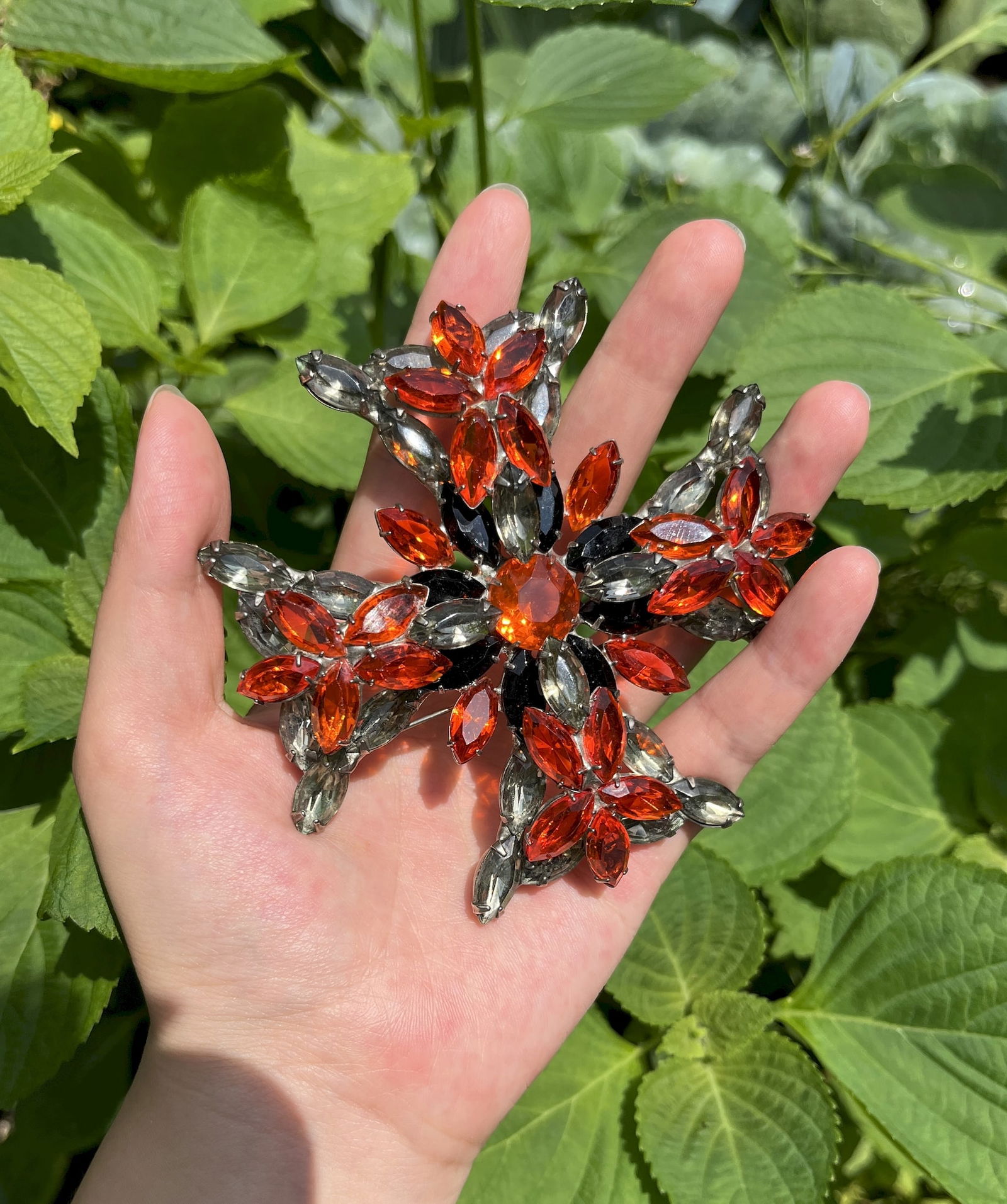 Vintage KJL Rhinestone Cross Brooch Pin (1 of 10)