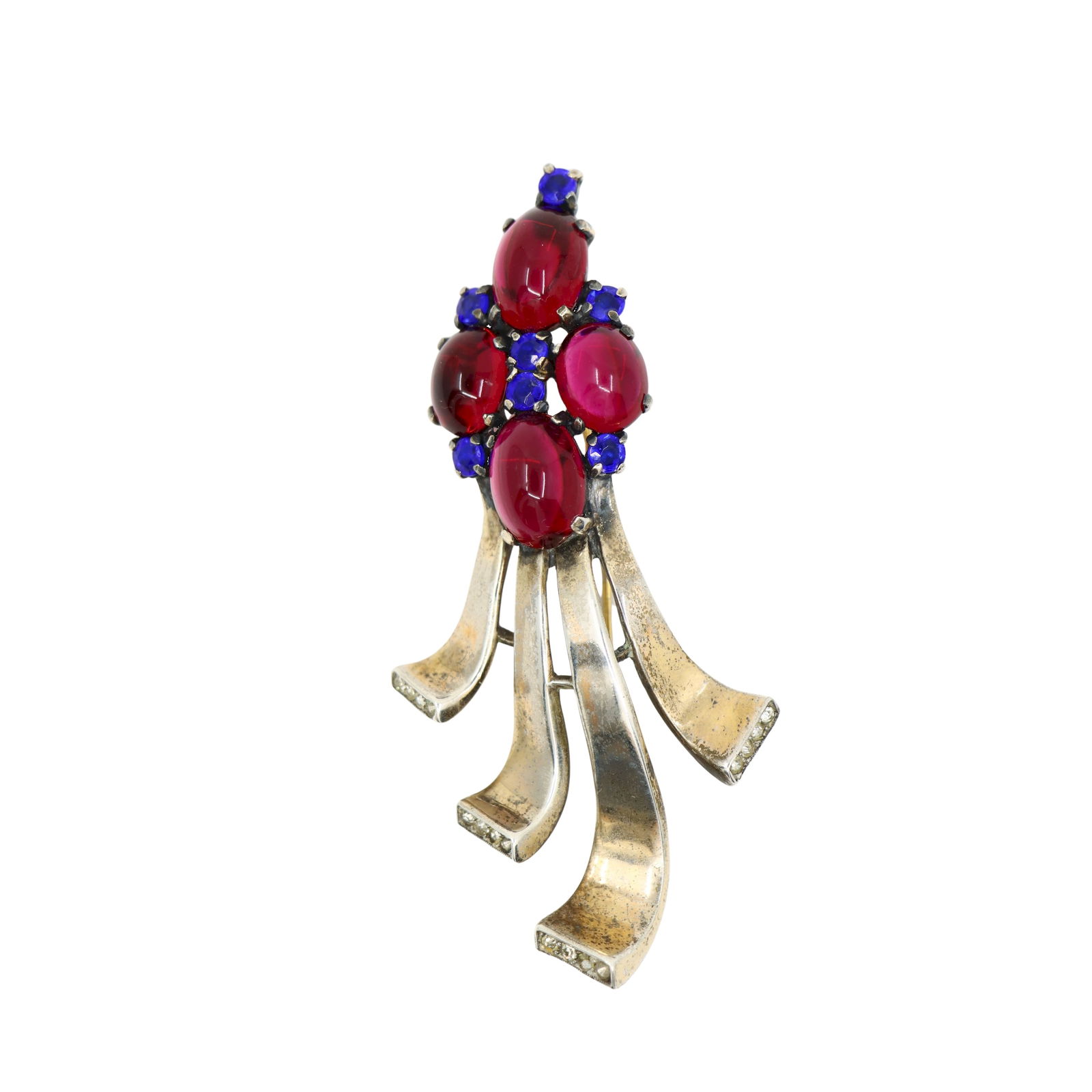 Vintage Trifari Sterling Silver Crystal Brooch (1 of 11)