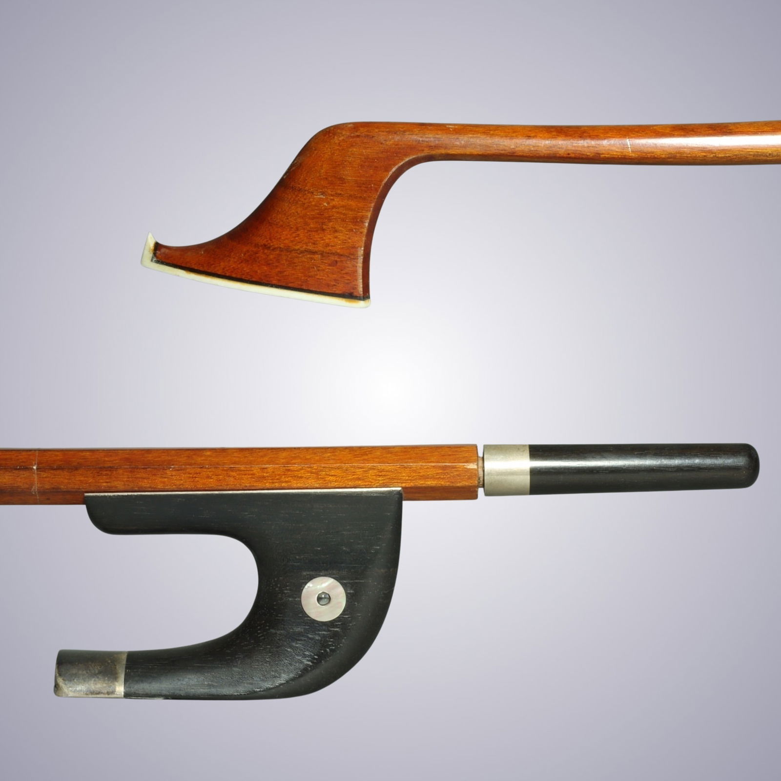 A SILVER BASS BOW WITH RARE STANHOPE LENS LE VIOLON D'INGRES (1 of 9)