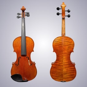 A NICELY FLAMED TWO-PIECE BACK VIOLIN