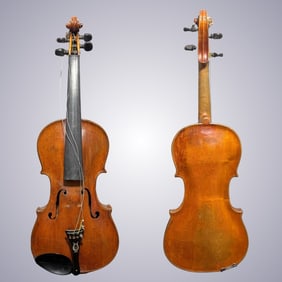 A ONE PIECE BACK VIOLIN LABELED JACOBUS STAINER