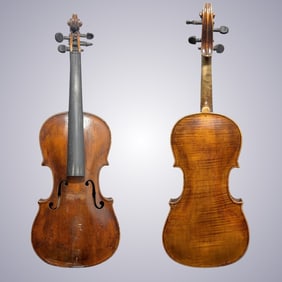 A ONE PIECE BACK VIOLIN LABELED DAVID TECCHLER 1703