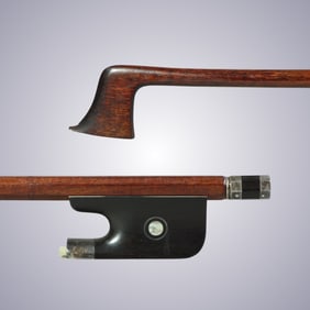A VERY STRONG SILVER VIOLA BOW UNSTAMPED