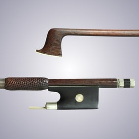 A STRONG VIOLIN BOW STAMPED EDUARD REICHERT DRESDEN