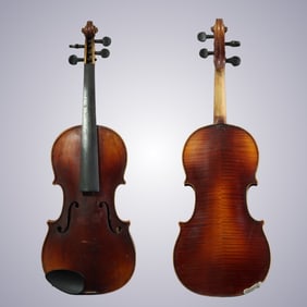 A FRACTIONAL VIOLIN LABELED COPY OF ANTONIUS STRADIVARIUS MADE IN GERMANY