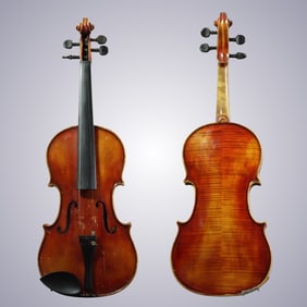 A FRACTIONAL VIOLIN LABELED JOHN JUZEK CIRCA 1940s