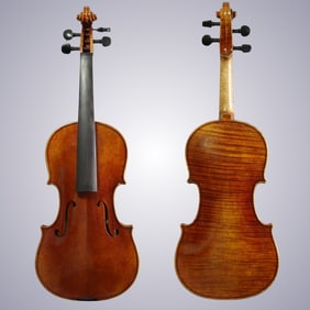 A ONE-PIECE BACK FLAMED VIOLIN