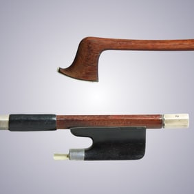 A VIOLA BOW STAMPED J. STUBER DEN HAAG