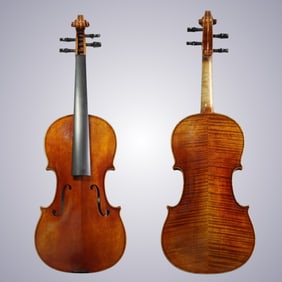 A BEAUTIFULLY FLAMED VIOLIN