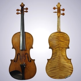 A GERMAN VIOLIN LABELED ANOTNIUS STRADIVARIUS