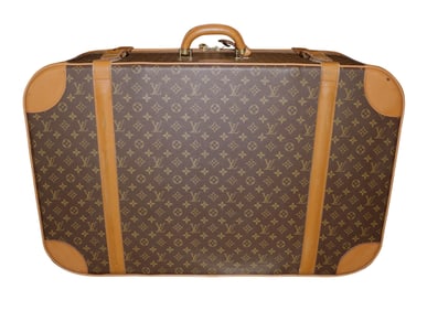 VINTAGE LOUIS VUITTON MONOGRAM LEATHER LARGE SUITCASE