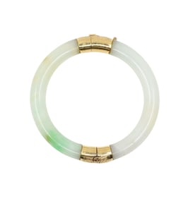 VINTAGE 14KT GOLD JADE BRACELET