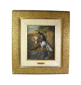 19TH CENTURY ORIENTALIST OIL PAINTING OF A KABYLE HORSEMAN