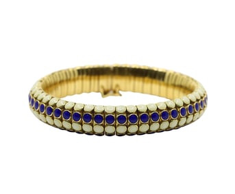 VINTAGE TIFFANY & CO. 18KT GOLD ENAMEL BRACELET