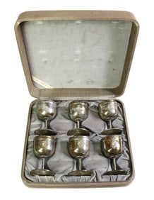 STERLING SILVER WINE GOBLET SET