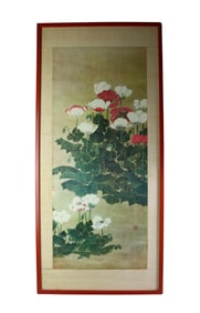 CHINESE PAINTING OF BLOOMING FLOWERS