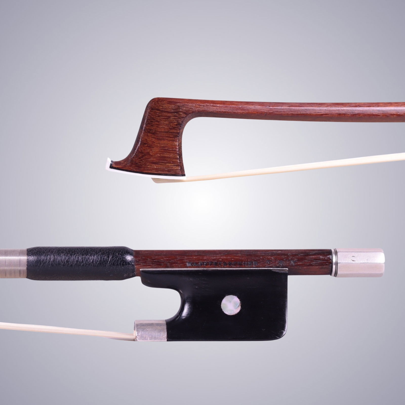 A VIOLA BOW STAMPED W.A. PFRETZSCHNER *** (1 of 12)