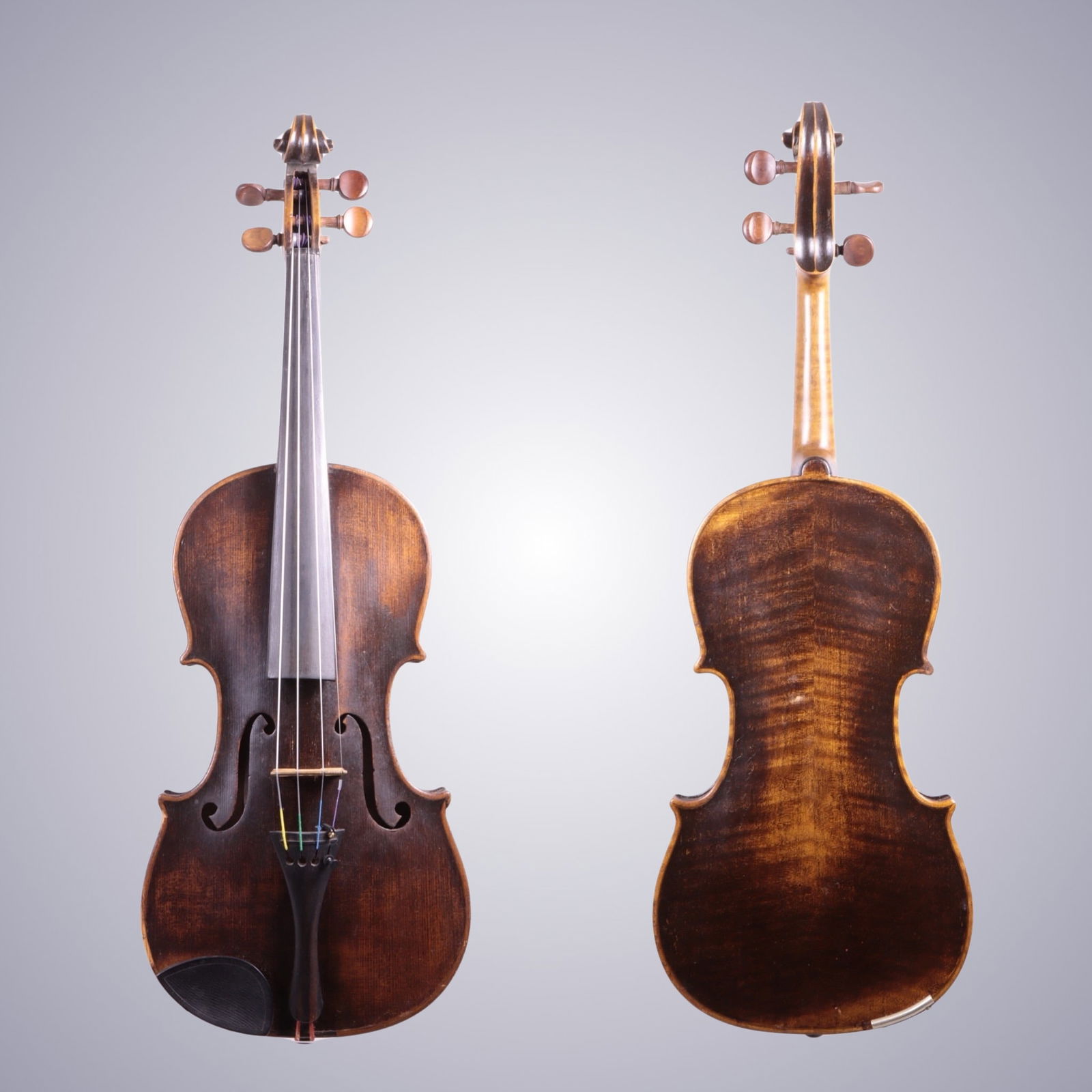 A VIOLIN LABELED IGNATIUS JOHANNES BUCHER: VIOLIN LABELED IGNATIUS JOHANNES BUCHER Labeled on Interior: Ingatius Johannes Bucher fecit Vienna anno 1862 Approximate Dimensions: 59 cm (Total Length) 35.4 cm (Length of Back) 16.3 cm (Upper