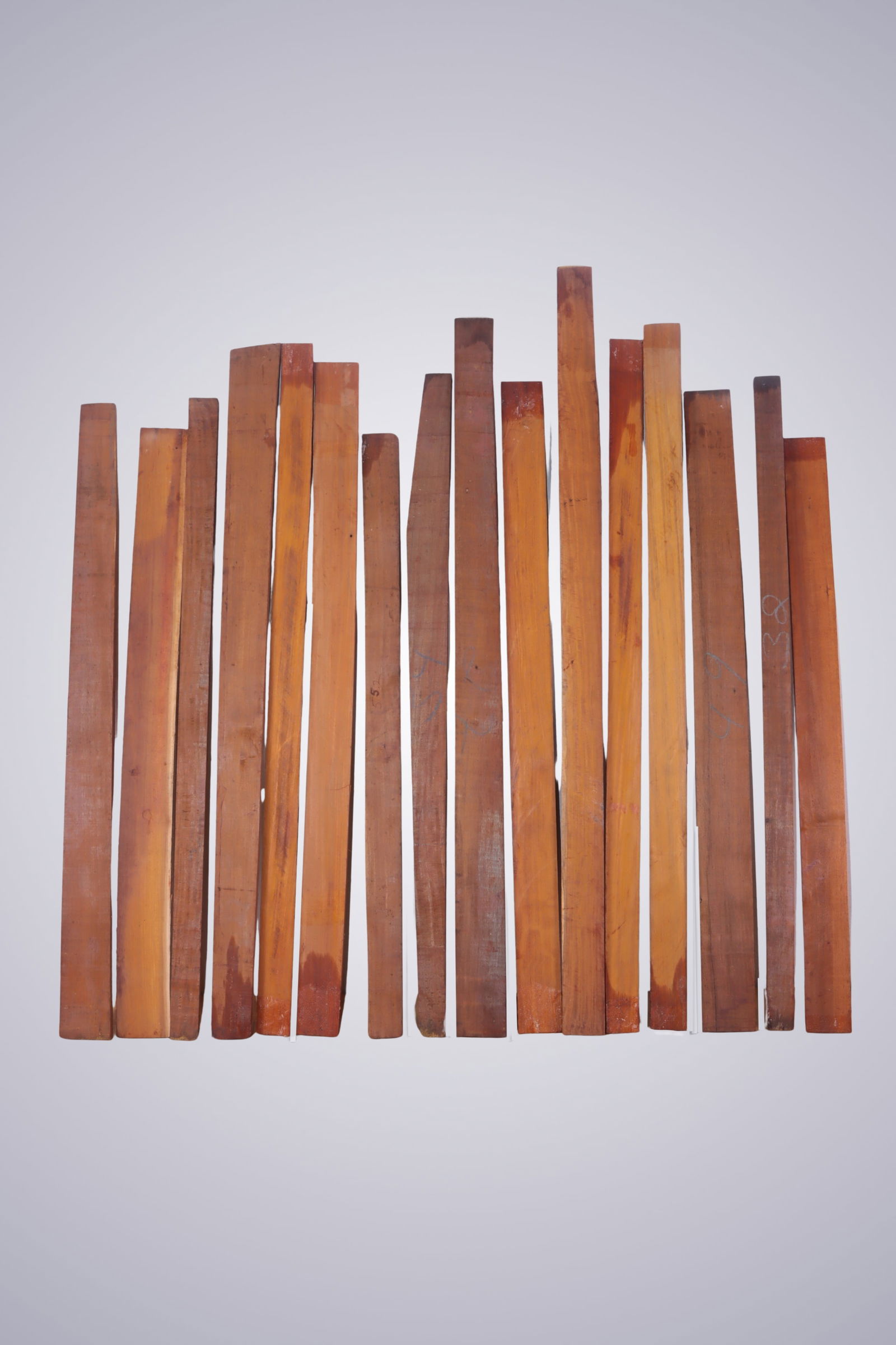 A Group of Sixteen Pernambuco Bow Wood Boards (1 of 7)