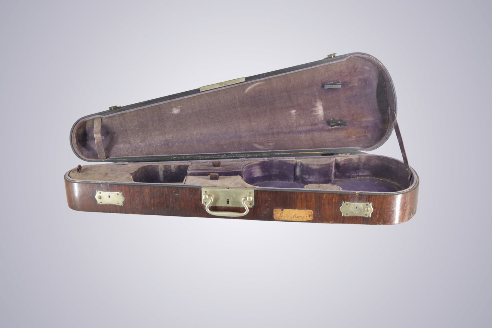 A WOODEN VIOLIN CASE - 3
