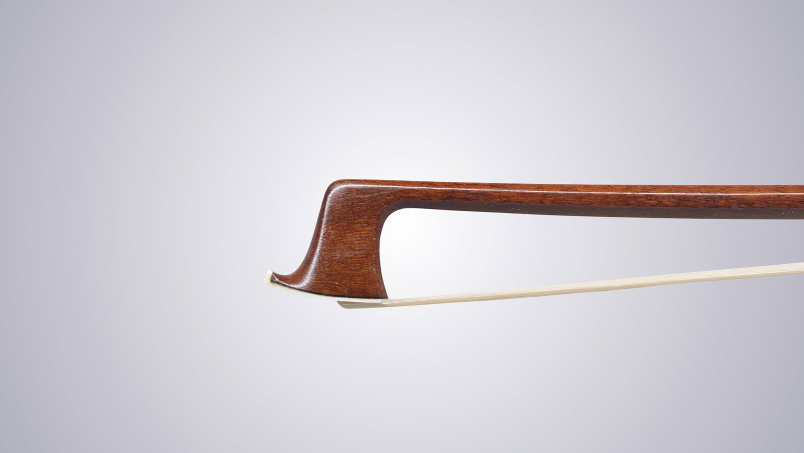 A SILVER MOUNTED VIOLIN BOW STAMPED E. WERNER - 3