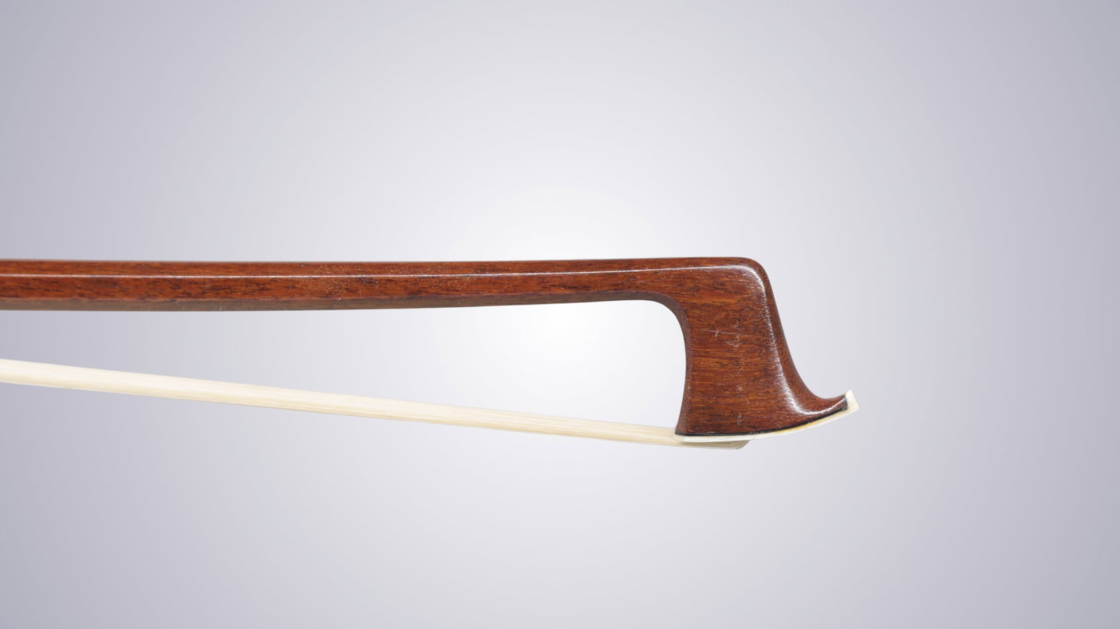 A SILVER MOUNTED VIOLIN BOW STAMPED E. WERNER - 5
