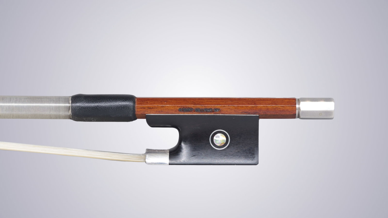 A SILVER MOUNTED VIOLIN BOW BY ROBERT WILLIAMS - 2