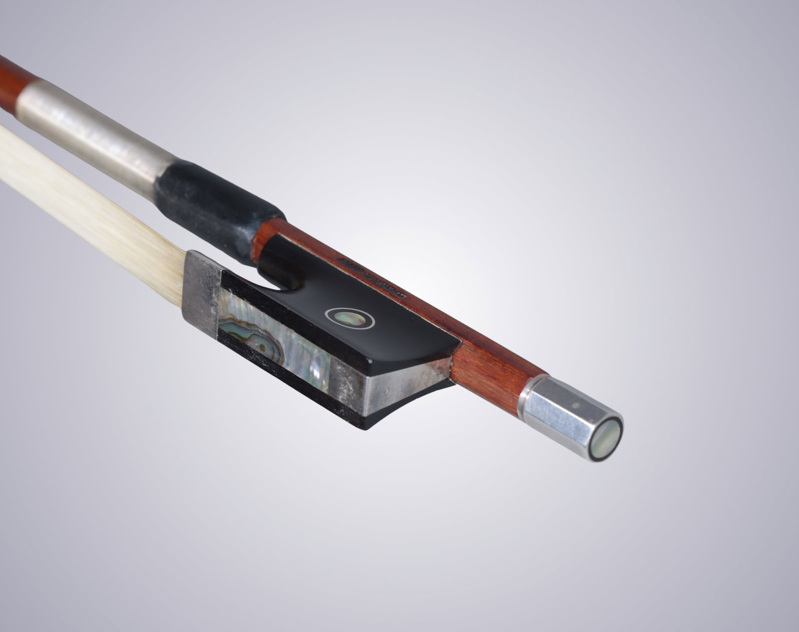 A SILVER MOUNTED VIOLIN BOW BY ROBERT WILLIAMS - 8