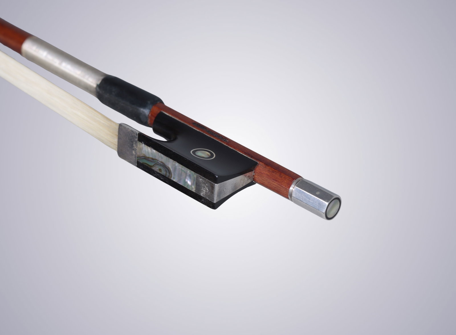 A SILVER MOUNTED VIOLIN BOW BY ROBERT WILLIAMS - 9