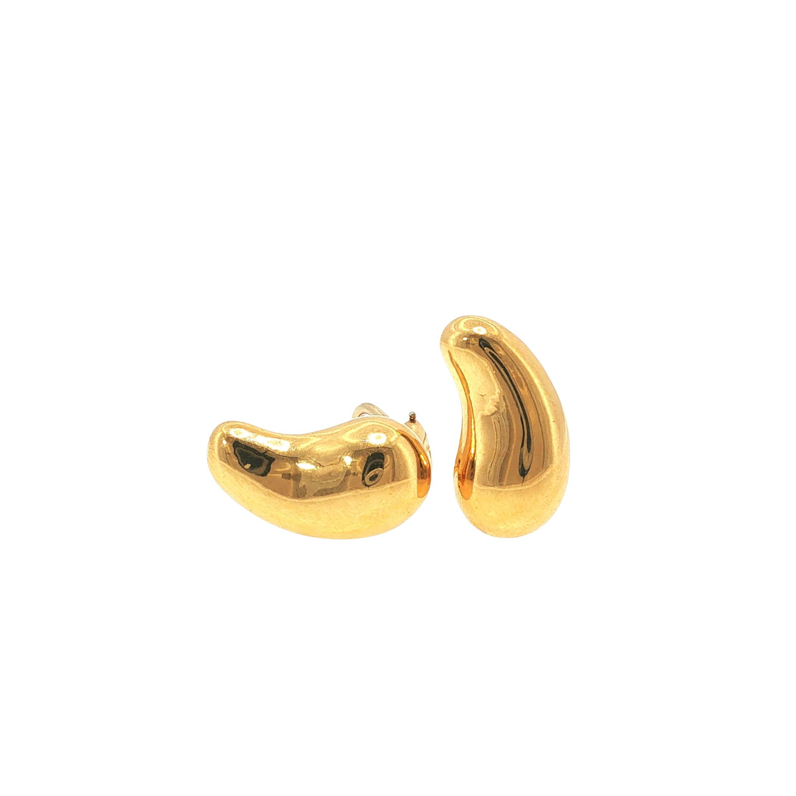 TIFFANY & CO. ELSA PERETTI 18K GOLD BEAN EARRINGS (1 of 7)