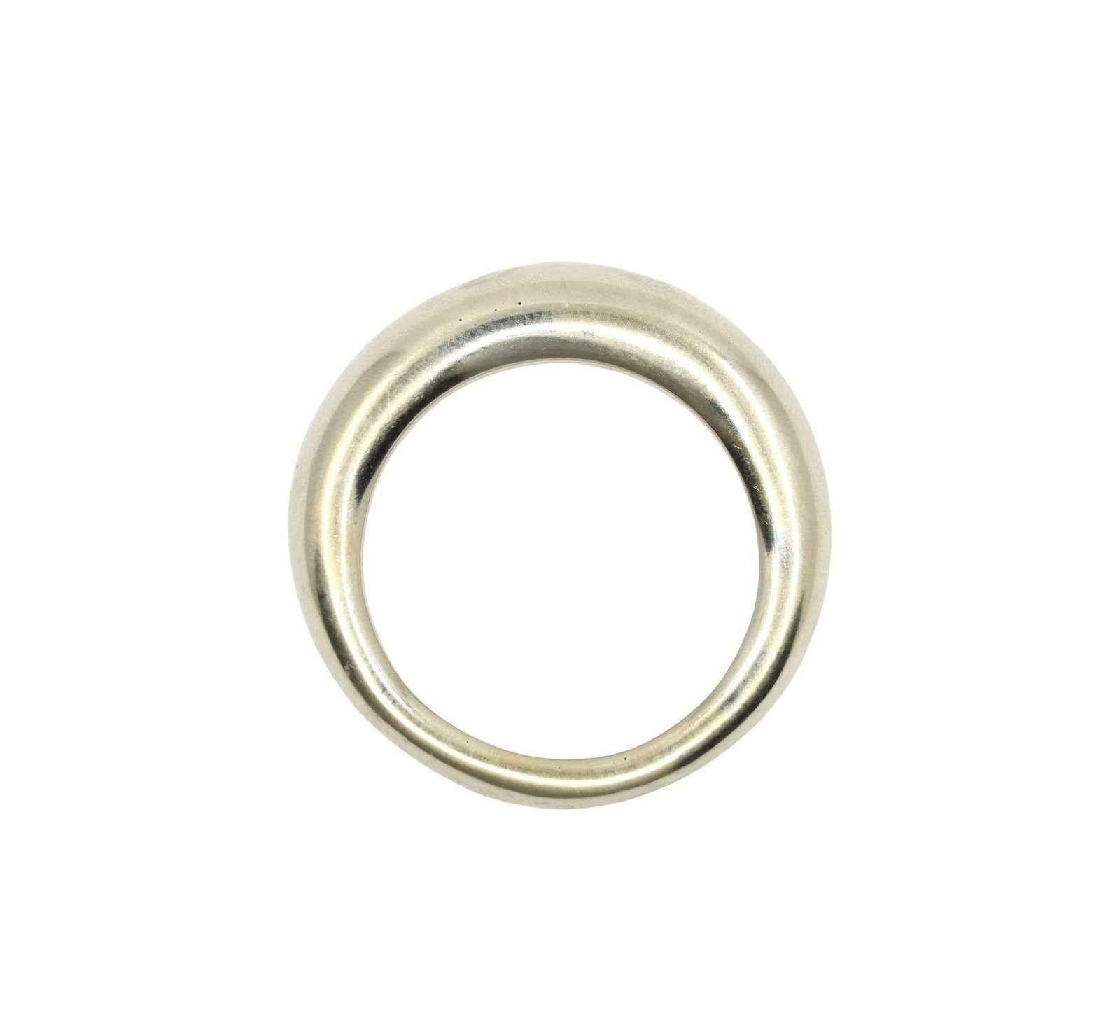 CHAUMET 18K WHITE GOLD RING: CHAUMET 18K WHITE GOLD RING Designed as a polished 18k white gold band ring, signed Chaumet, Paris. Accompanied by a Chaumet certificate of authenticity. Approximate Dimensions: Size: 9.75 0.6 cm (Wid