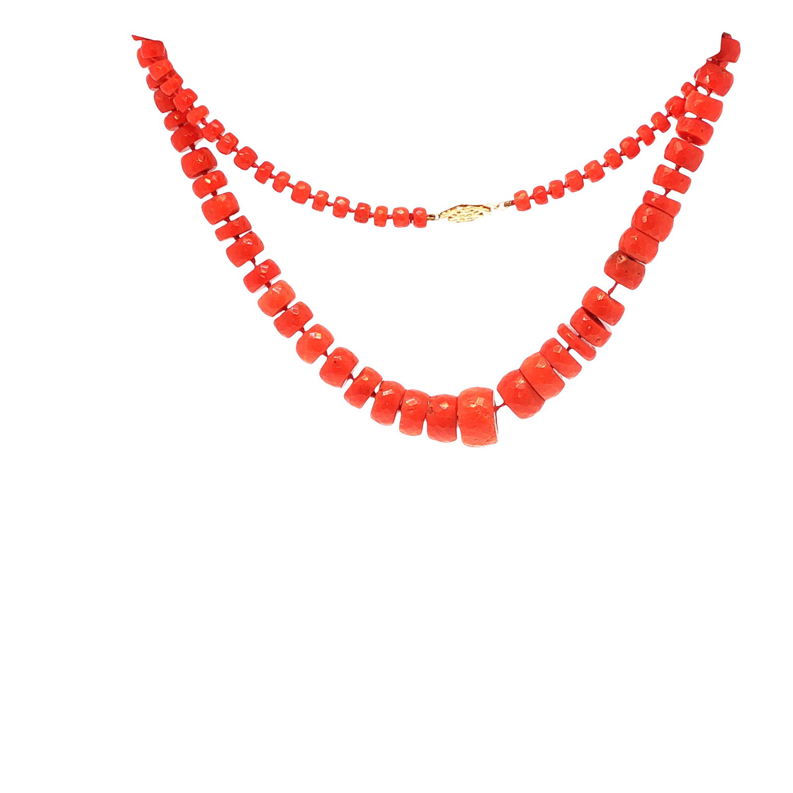 A NATURAL CORAL NECKLACE 14K GOLD (1 of 4)