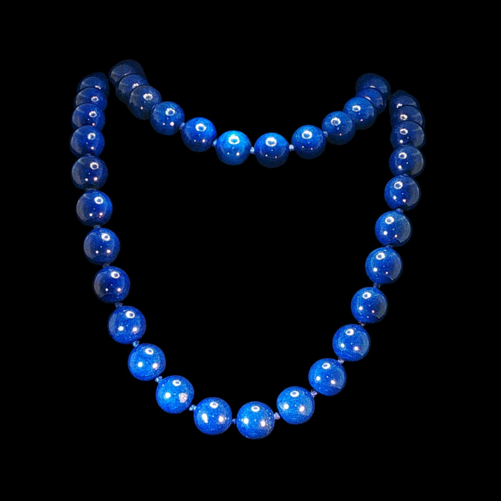LAPIS LAZULI BEAD NECKLACE (1 of 6)